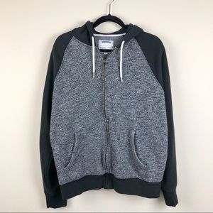 SONOMA | MEN'S BLACK&GRAY ZIPUP HOODIE IN LARGE